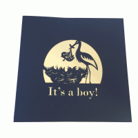 pop-up it's a boy kaart